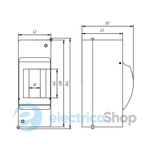 Корпус пластиковый 2-модульный e.plbox.stand.n.02k, навесной s029111 E.NEXT
