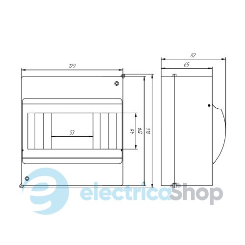 Корпус пластиковый 6-модульный e.plbox.stand.n.06k, навесной s029113 E.NEXT