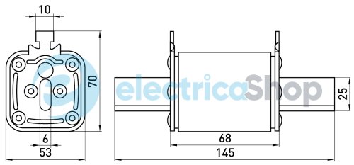 Запобіжник плавкий e.fuse.NT2.80, габарит 2, 80А i0760071 E.NEXT