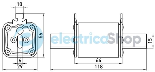 Запобіжник плавкий e.fuse.NT0.25, габарит 0, 25А i0760080 E.NEXT