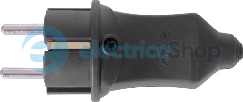 Вилка прямая каучуковая e.plug.rubber.028.16, с з/к, 16A, s9100023 E.NEXT