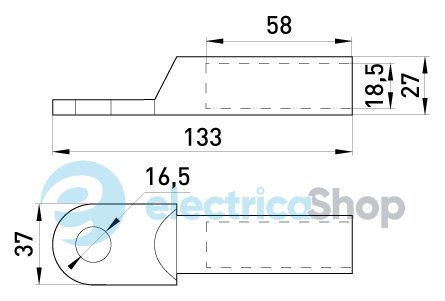 Алюминиевый кабельный наконечник e.end.stand.a.185 s020010 E.NEXT