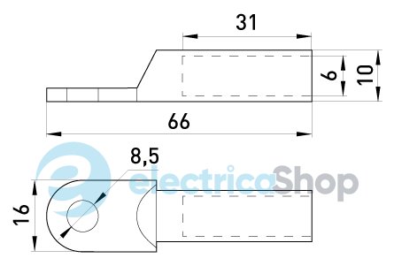 Алюминиевый кабельный наконечник e.end.stand.a.10 s020001 E.NEXT
