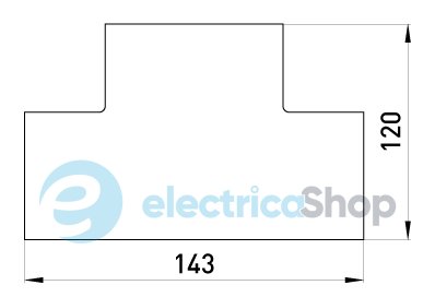 Т-з'єднувач e.trunking.t.channel.stand.100.40 для короба 100х40мм s5033010 E.NEXT