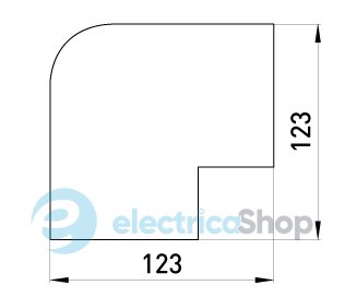 Плоский угол e.trunking.blend.angle.stand.100.40 для короба 100х40мм s3033010 E.NEXT