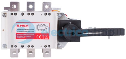 Переключатель нагрузки 1-0-2 , 3P, 250А, e.industrial.lbs.1-0-2.3.250 i089008 E.NEXT