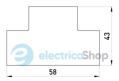 Т-з'єднувач e.trunking.t.channel.stand.25.25 для короба 25х25мм s5033015 E.NEXT