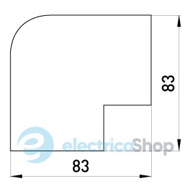 Плоский угол e.trunking.blend.angle.stand.60.60 для короба 60х60мм s3033016 E.NEXT