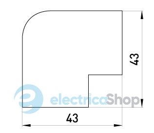 Плоский угол e.trunking.blend.angle.stand.20.10 для короба 20х10мм s3033003 E.NEXT