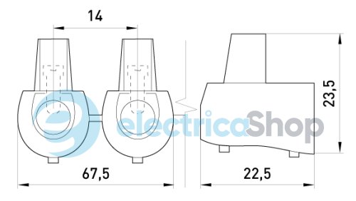 Кінцевий клемник e.tc.end.stand.5.6, 5шт, 6 кв.мм 400V/6А, E.NEXT s2039002