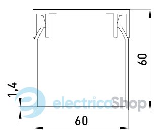 Короб пластиковый e.trunking.stand.60.60, 60х60мм, 2м s033018 E.NEXT
