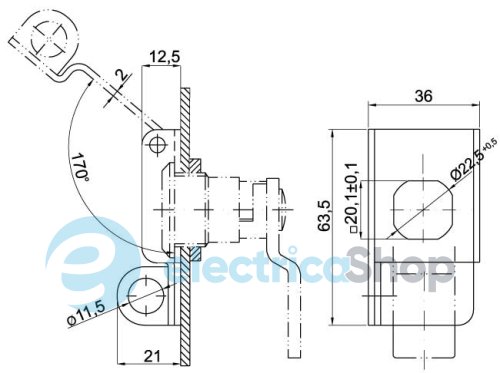 Устройство для блокировки замка e.lock.07 s053107 E.NEXT s053107 E.NEXT