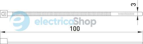 Кабельная стяжка e.ct.stand.100.3.black (100шт) черная s015119 E.NEXT