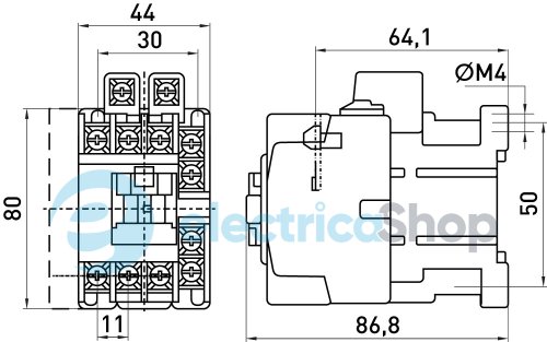 Контактор e.industrial.ukc.9.42, 9A, 42В, 1NO+1NC, i.0090072 E.NEXT