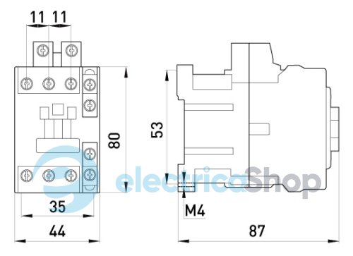 Контактор e.industrial.ukc.12.42, 12А, 42В, 1NO+1NC, i.0090044 E.NEXT