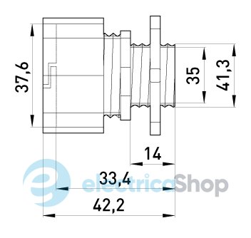 Ввод металлический e.industrial.pipe.dir.collet.1-1/4", цанговый i0450004 E.NEXT