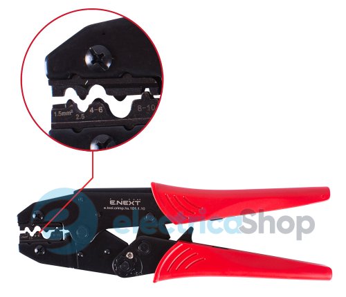 Інструмент e.tool.crimp.hs.101.1.10 для обтиску неізольованих наконечників 1,0-10,0 кв.мм t002004 E.NEXT
