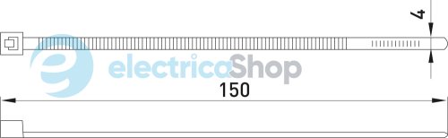 Кабельна стяжка e.ct.stand.150.4.green (100шт), зелена E.NEXT s015023