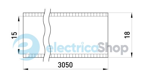 Труба металлическая e.industrial.pipe.1/2" без резьбы, 3.05м i0380001 E.NEXT
