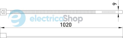 Кабельная стяжка e.ct.stand.1020.9.black (100шт), черная s015074 E.NEXT