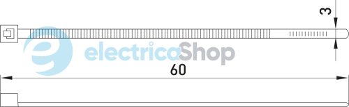 Кабельная стяжка e.ct.stand.60.3.yellow (100шт), желтая s015010 E.NEXT