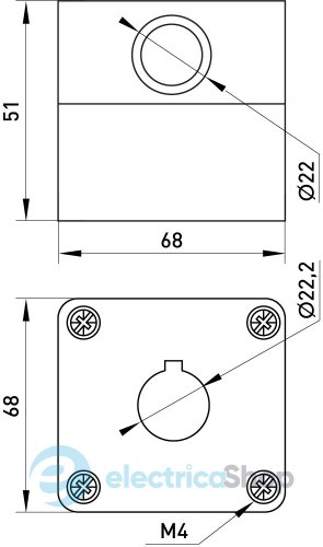 Корпус для 1 кнопки e.mb.box01 p0810146 E.NEXT