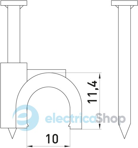 Скоба кругла e.ccc.stand.10 (100шт) E.NEXT s014004