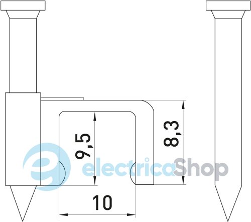 Скоба плоска e.fcc.stand.10 (100шт) E.NEXT s013007