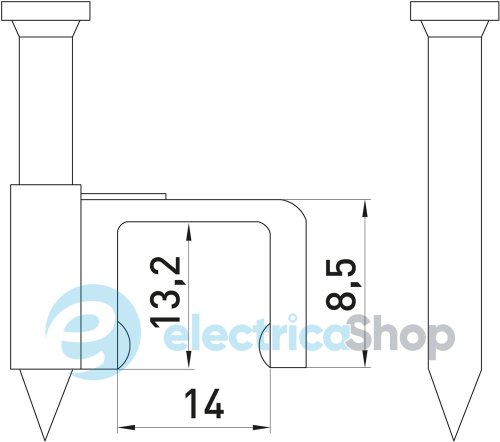 Скоба плоска e.fcc.stand.14 (100шт) E.NEXT s013009