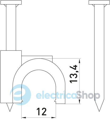 Скоба кругла e.ccc.stand.12 (100шт) E.NEXT s014005