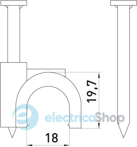 Скоба кругла e.ccc.stand.18 (100шт) E.NEXT s014008