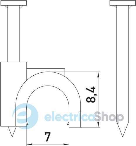 Скоба круглая e.ccc.stand.7 (100шт) s014013 E.NEXT