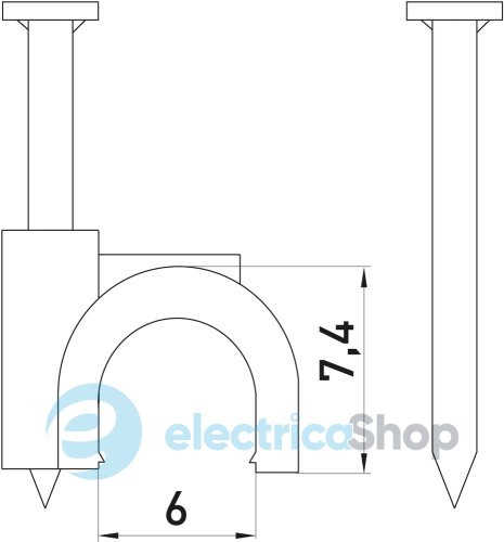 Скоба круглая e.ccc.stand.6 (100шт) s014002 E.NEXT
