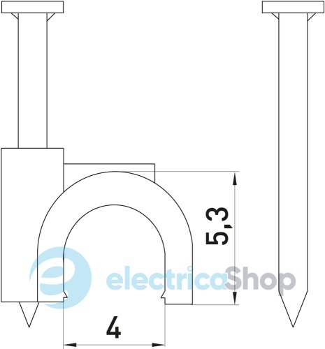 Скоба круглая e.ccc.stand.4 (100шт) s014001 E.NEXT