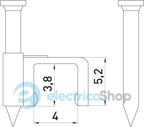 Скоба плоская e.fcc.stand.4 (100шт) s013001 E.NEXT