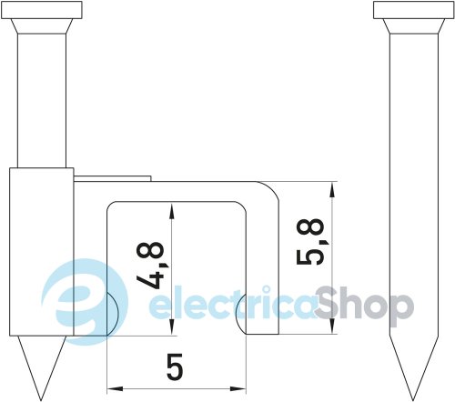Скоба плоская e.fcc.stand.5 (100шт) s013002 E.NEXT