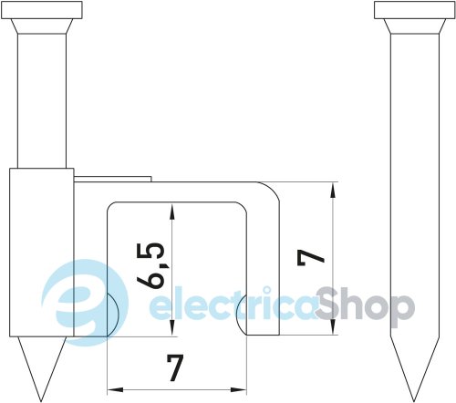 Скоба плоская e.fcc.stand.7 (100шт) s013004 E.NEXT