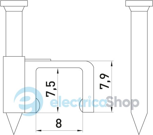 Скоба плоская e.fcc.stand.8 (100шт) s013005 E.NEXT