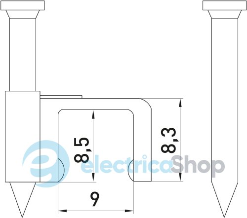 Скоба плоская e.fcc.stand.9 (100шт) s013006 E.NEXT
