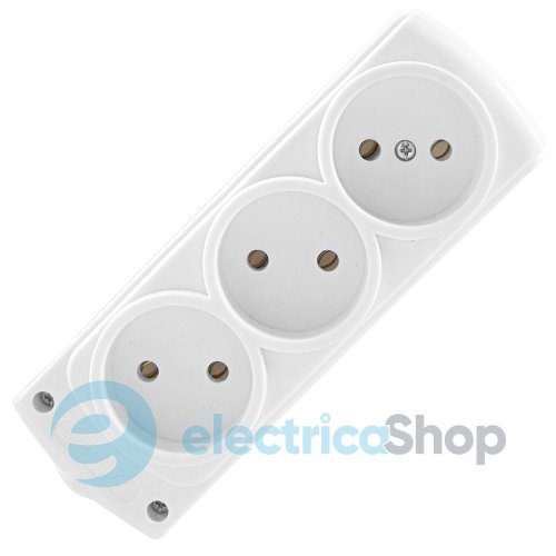 Колодка e.t.es.3 3 гнізда, без з/к E.NEXT s042101