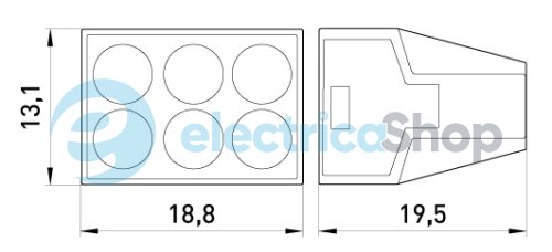 Клемна колодка e.lc.pro.ac.6 p0670003 E.NEXT