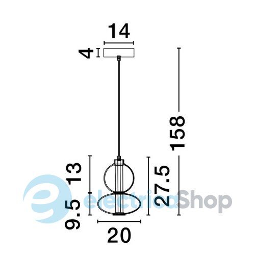 Підвісний світильник BALLY 9030554 Nova Luce
