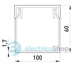 Короб пластиковий e.trunking.stand.100.60, 100х60мм, 2м s033012 E.NEXT