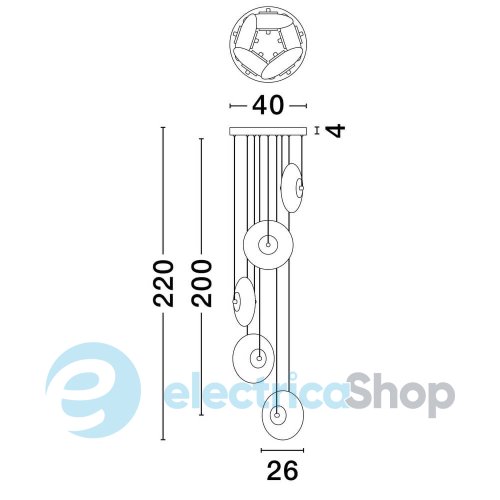 Підвісний світильник SKIA 9416947 Nova Luce