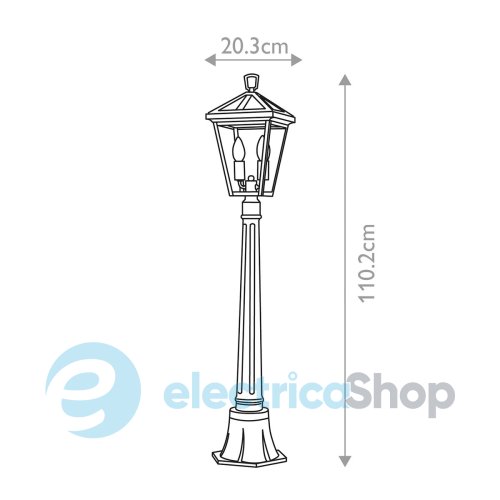 Парковый столбик Elstead QN-ALFORD-PLACE-4B-S-MB