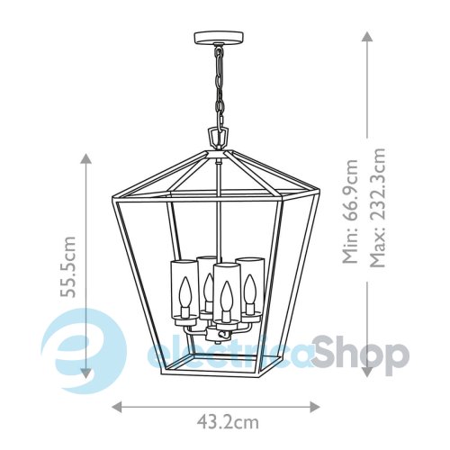 Вуличний світильник Elstead QN-ALFORD-PLACE-4P-MB