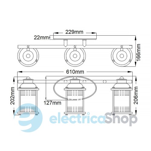 Бра Elstead QN-ASHLANDBAY3-PC-BATH