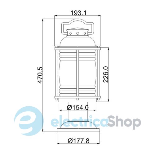 Парковый столбик Elstead KL-ASHLANDBAY3-M-BU