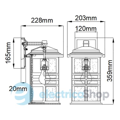 Вуличний світильник Elstead KL-BEACON-SQUARE-M-OZ