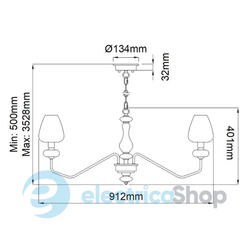 Люстра Elstead DL-ARMAND8-AB